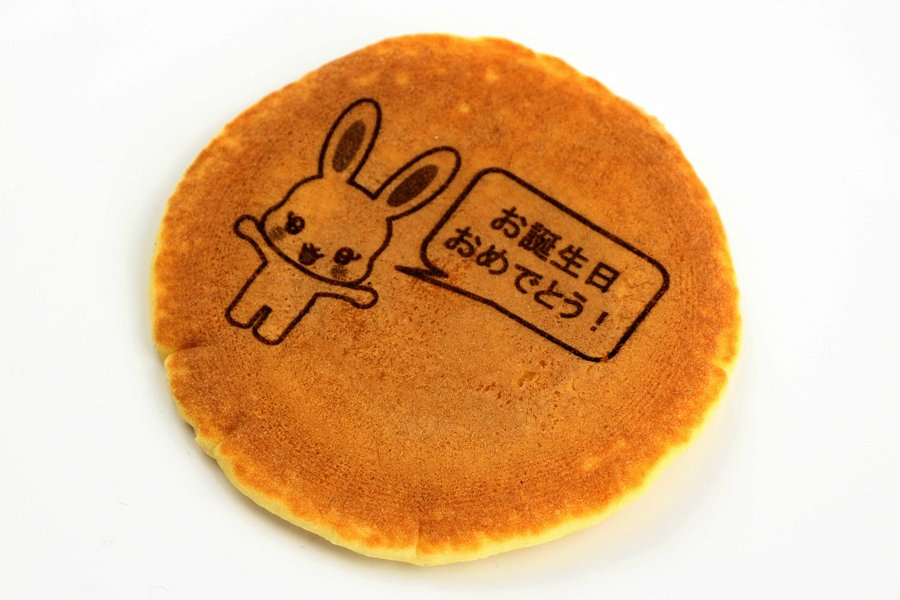 パンケーキに絵を刻印