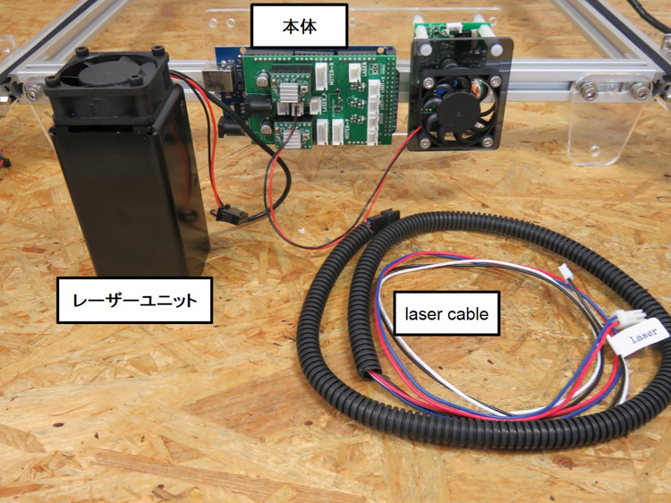 レーザーユニット取り付け